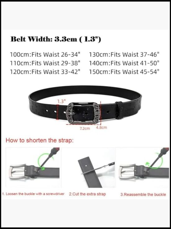 Vintage Carved Leather Belt for Jeans with Elegant Gift Box